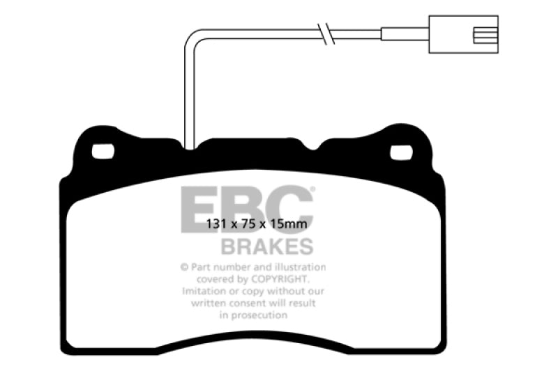 EBC 14-16 Maserati Ghibli 3.0TT Bluestuff Front Brake Pads - DP51540NDX