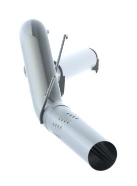 MBRP F-250/350/450 6.4 L 5in Filter Back Single Side Exit No Muffler AL - S62460PLM