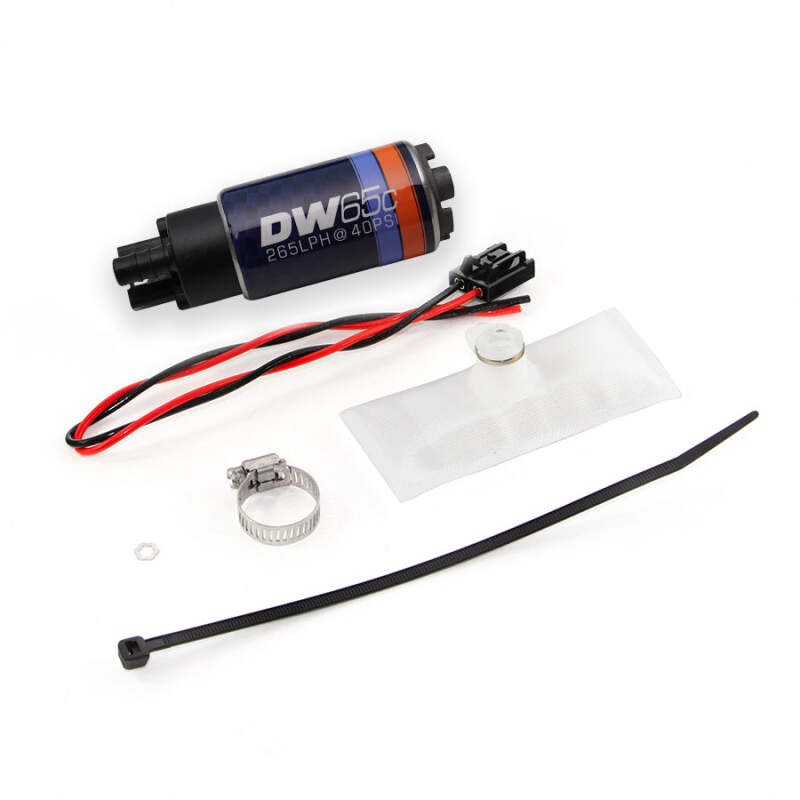 DeatschWerks 88-91 BMW 325i DW65C 265lph Compact Fuel Pump w/ Install Kit (w/o Mounting Clips) - 9-651-1030