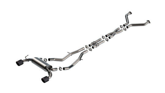 Borla 23-24 Nissan Z 2.5in S-Type Cat Back Exhaust 4.5in Tip - Carbon Fiber Black Anodized - 140929CFBA