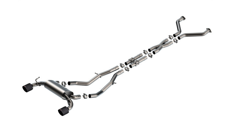 Borla 23-24 Nissan Z 2.5in S-Type Cat Back Exhaust 4.5in Tip - Carbon Fiber Black Anodized - 140929CFBA