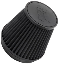 Load image into Gallery viewer, K&amp;N Universal Rubber Filter Round Tapered 6in Flange ID x 7.5in Base OD x 5.25in Top OD x 6in Height - RU-3102HBK