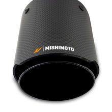 Load image into Gallery viewer, Mishimoto Carbon Fiber Muffler Tip 3in Inlet 4in Outlet Black - MMEXH-TIP-CF3BK