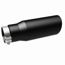 Load image into Gallery viewer, MagnaFlow Tip Stainless Black Coated Single Wall Round Single Outlet 5in Dia 3.5in Inlet 14.5in L - 35237