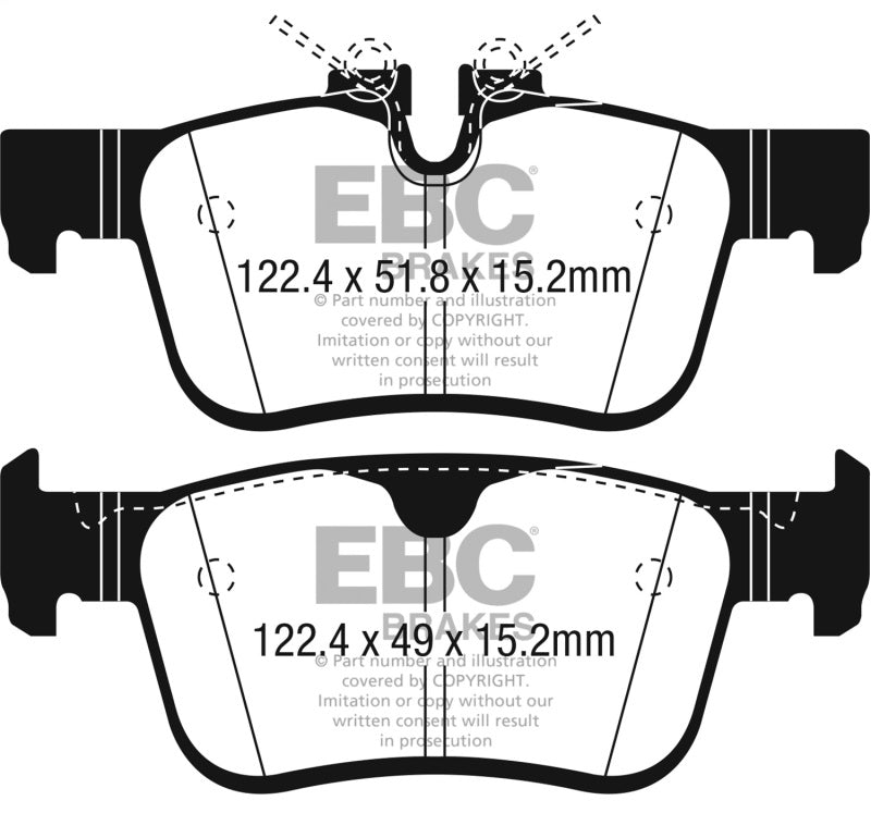 EBC 2017+ Volvo S90 2.0L Turbo Greenstuff Rear Brake Pads - DP22306