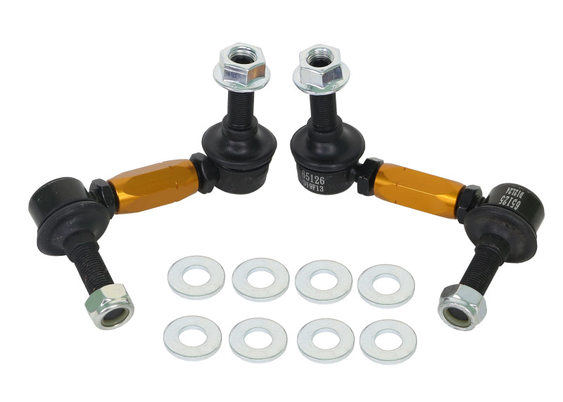 Whiteline 03+ Nissan 350z Z33 / 07-08 Infiniti G35 (Exc AWD) Fr Swaybar-Link Assy HD Adj Steel Ball - KLC110