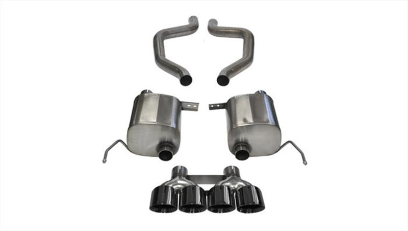 Corsa 17-19 Chevy Corvette Z06 2.75in Axle Back Exhaust Black Dual Rear Exit Quad 4.5in Tip (Sport) - 14768BLK
