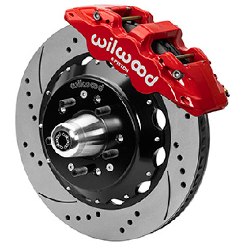 Wilwood Aero6R/ST Front Big Brake Kit 14in D/S Red Powder Coat 79-88 Chevrolet Monte Carlo - 140-16246-DR