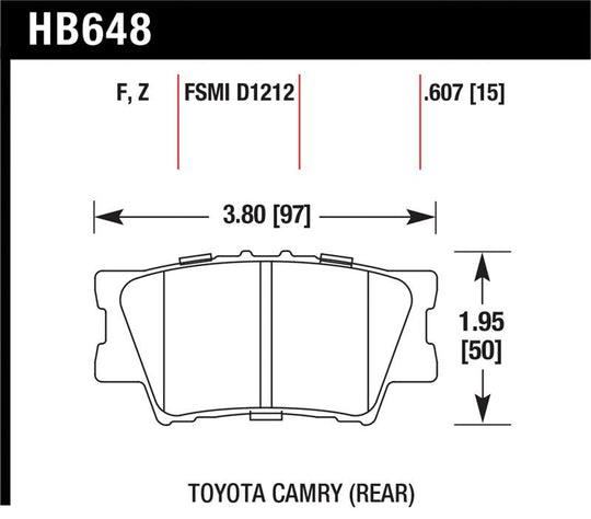 Hawk Performance Ceramic Street Brake Pads - HB648Z.607
