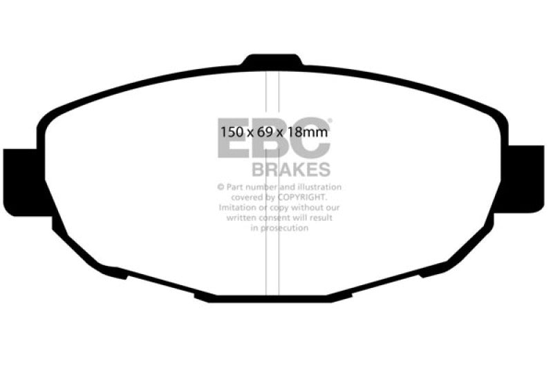 EBC 99-01 Lexus SC300 3.0 Yellowstuff Front Brake Pads - DP41007R