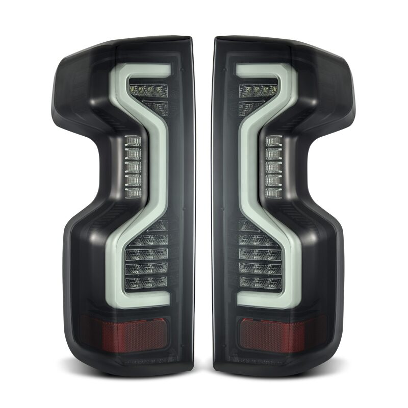 AlphaRex 19-23 Chevrolet Silverado 1500/2500HD/3500HD PRO-Series LED Tail Lights Jet Black - 620070