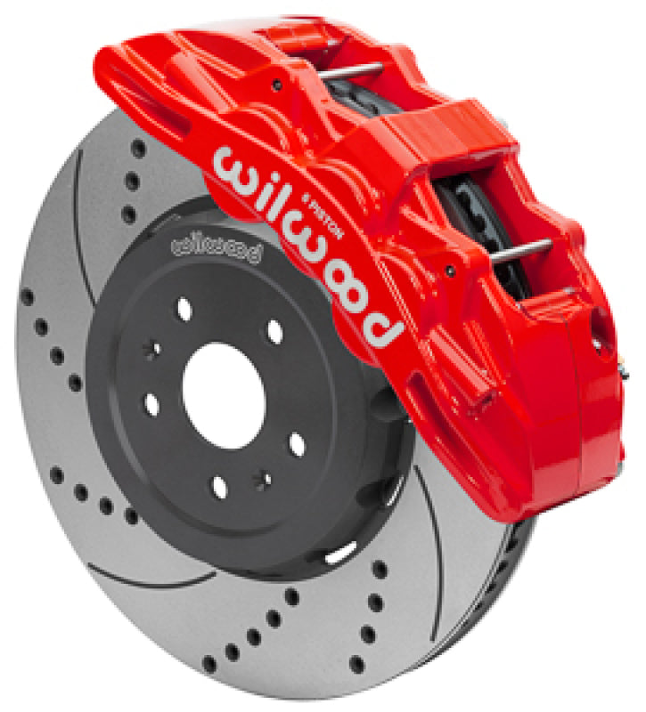 Wilwood SX6R Big Brake Dynamic Front Brake Kit 15in Drilled & Slotted Red 2020+ Chevy C8 Corvette - 140-17004-DR