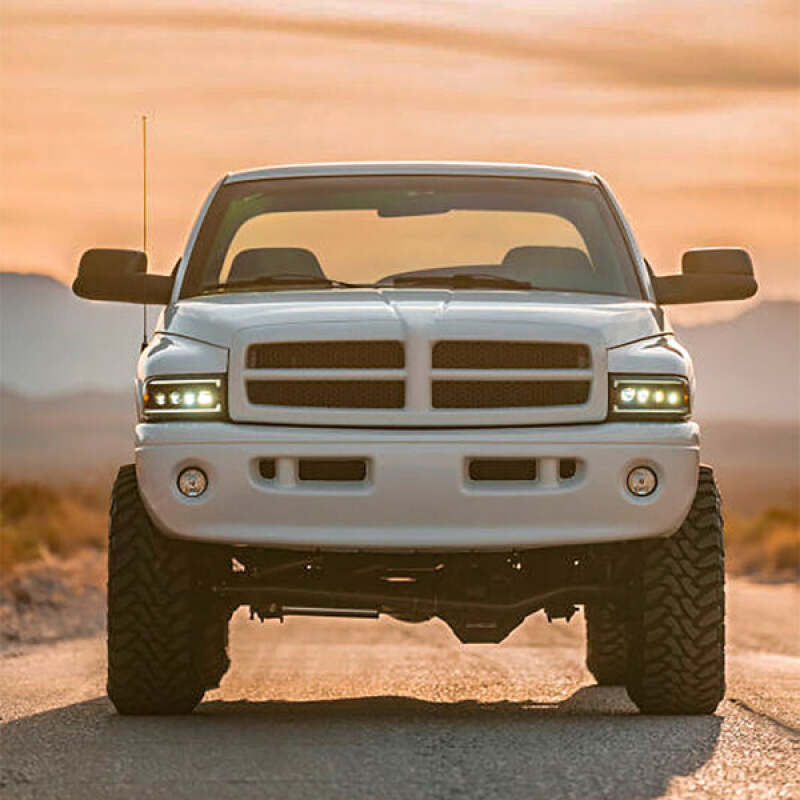 AlphaRex 94-01 Dodge Ram 1500 NOVA LED Headlights Chrome w/ Activ. Light Seq. Signal and SB DRL - 880351