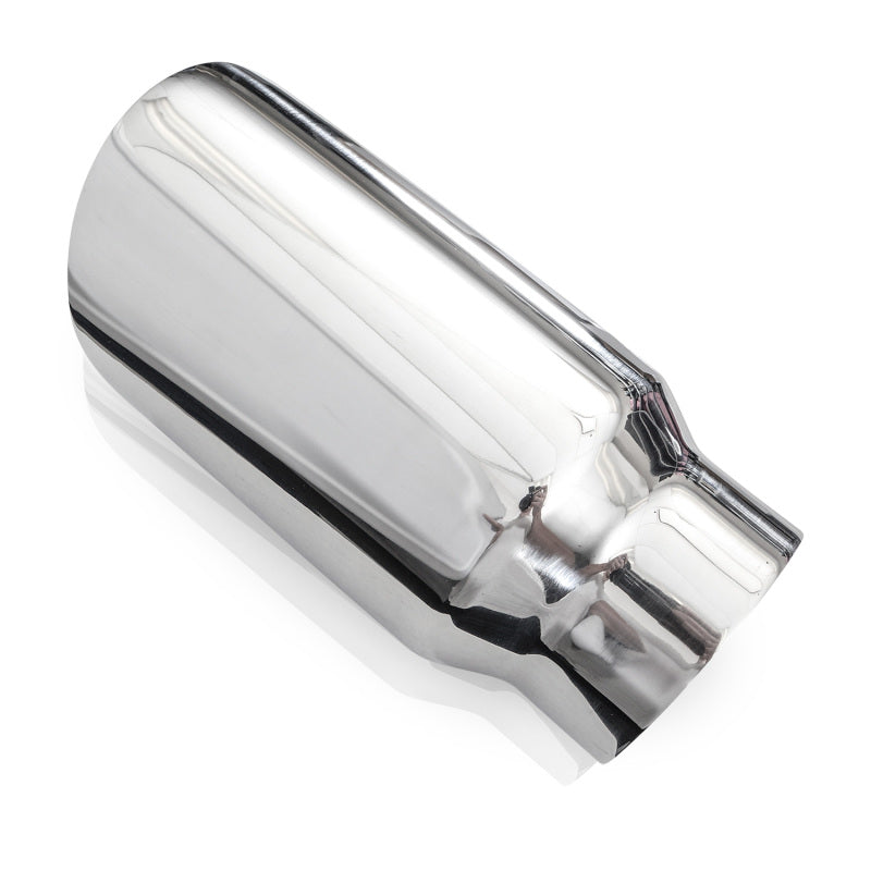 Stainless Works Conical Double Wall Slash Cut Exhaust Tip - 4in Body 3in Inlet - 799300