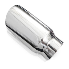 Load image into Gallery viewer, Stainless Works Conical Double Wall Slash Cut Exhaust Tip - 4in Body 3in Inlet - 799300
