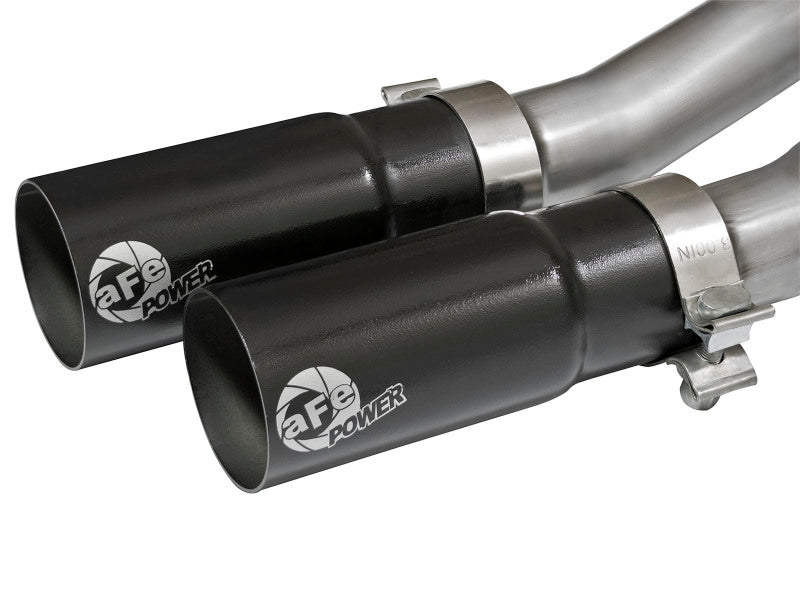 aFe Rebel Series CB Middle-Side Exit SS Exhaust w/ Black Tips 09-16 GM Silverado/Sierra V6/V8 - 49-44070-B