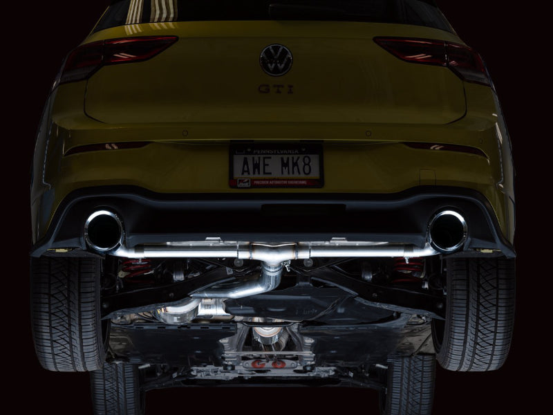 AWE Tuning 2022 VW GTI MK8 Touring Edition Exhaust - Chrome Silver Tips - 3015-32658