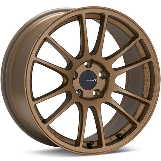 Enkei GTC01RR 18x9.5 5x114.3 22mm Offset Titanium Gold Wheel *Special Order* - 504-895-6522GG
