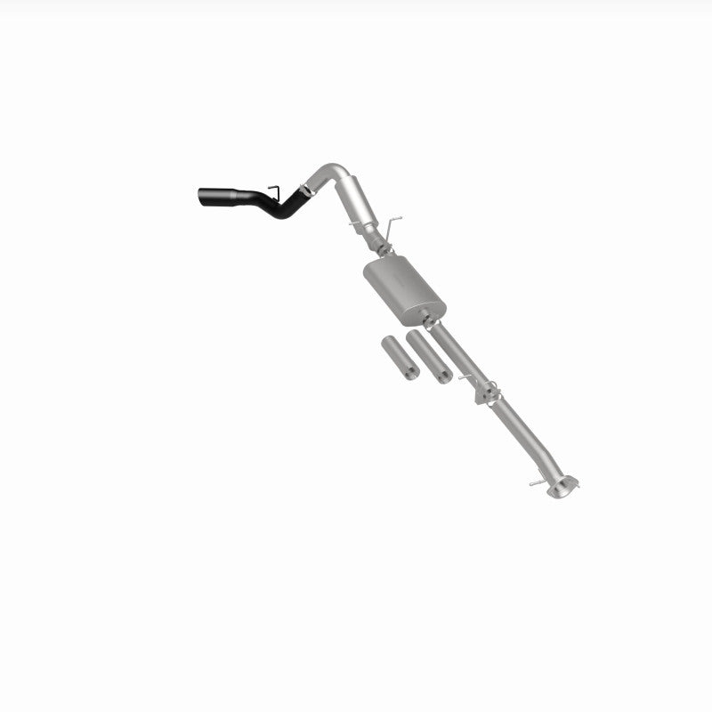 MagnaFlow 11-19 GM 2500/3500 6.0L 4in Single Passenger Side Rear Exit Cat-Back Exhaust w/Black Tips - 19376