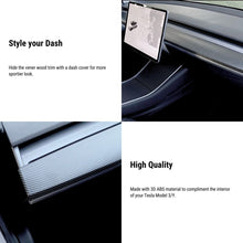Load image into Gallery viewer, ABS Dashboard Cover for Model 3/Y | 2-Piece Set | 4 Finishes | Waterproof | 3M Adhesive
