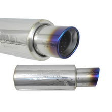 Load image into Gallery viewer, Injen 2 3/8 Universal Muffler w/Titanium burnt rolled Tip and stainless steel resonated inner wall - SES225TT