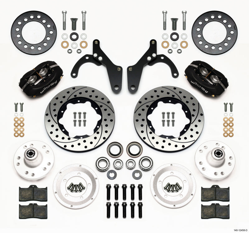 Wilwood Forged Dynalite Front Kit 11.00in Drilled 59-64 Chevy Impala / 63-64 Corvette - 140-12458-D