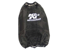 Load image into Gallery viewer, K&amp;N Drycharger Round Tapered Air Filter Wrap 6.5in Base ID/4.5in Top ID/7in H - Black - RF-1032DK