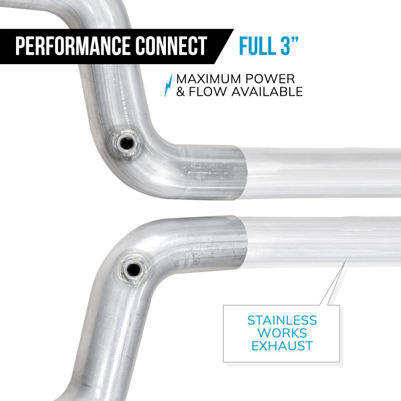 Stainless Works 15-25 Mustang GT Lead Pipe Kit - Performance Connect - M15LDSPC