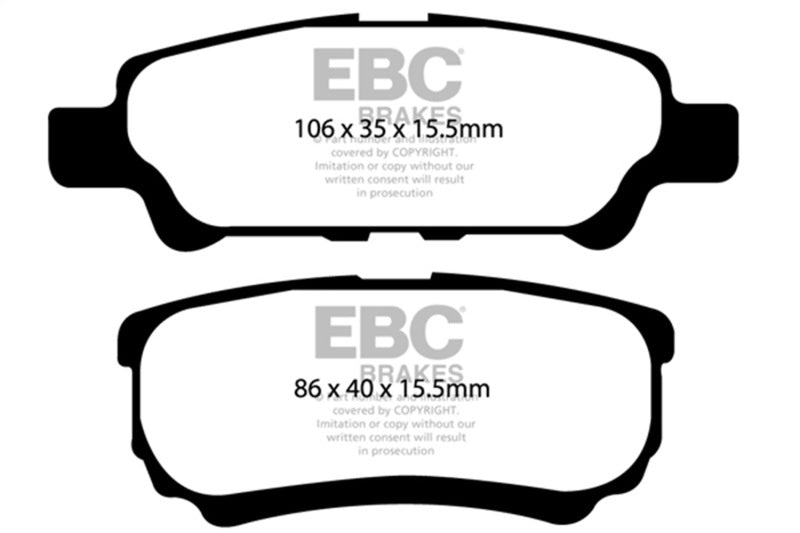 EBC 11-14 Chrysler 200 2.4 Redstuff Rear Brake Pads - DP31563C