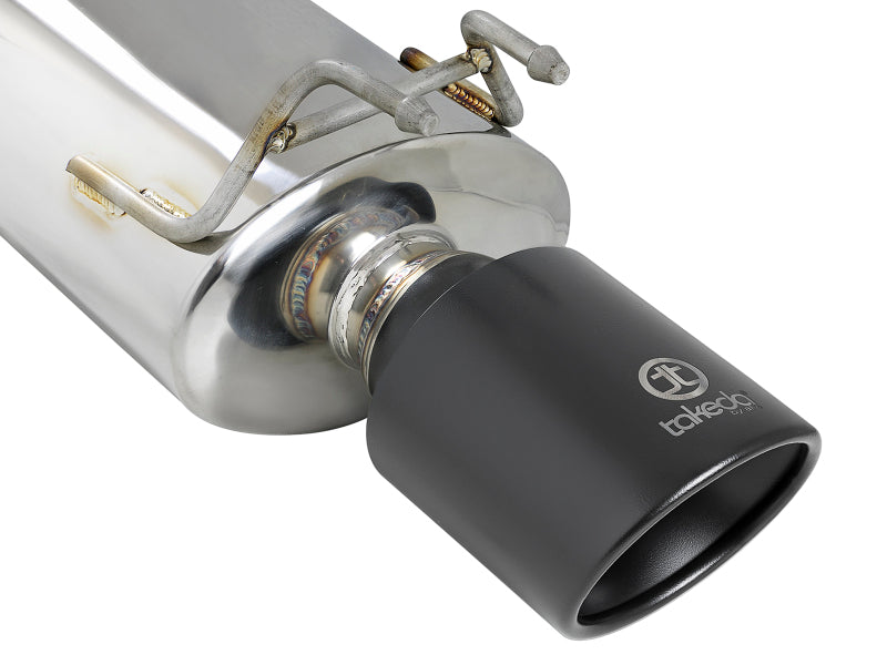 aFe Takeda Exhaust 304SS Dual Cat-Back w/ Black Tips 13-17 Honda Accord LX/EX/EX-L Sedan L4 2.4L - 49-36605-B