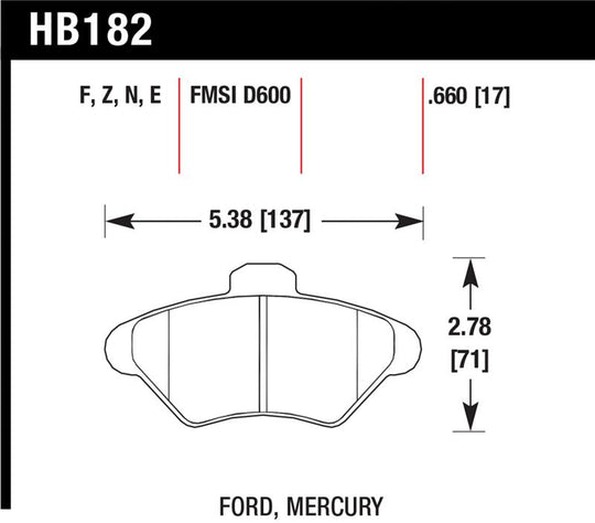 Hawk Performance Ceramic Street Brake Pads - HB182Z.660