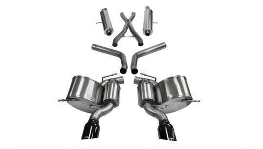 Corsa 2012-2013 Jeep Grand Cherokee 6.4L V8 Black Sport Cat-Back Exhaust - 14466BLK