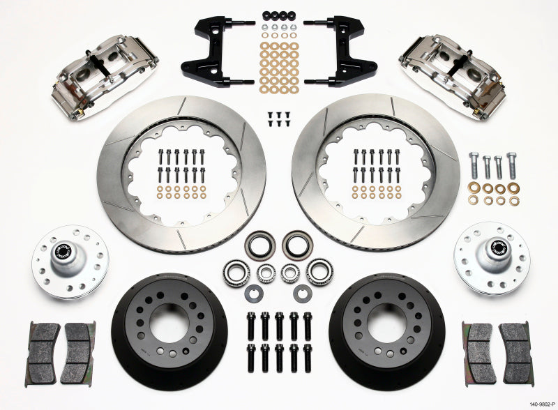 Wilwood Narrow Superlite 6R Front Hub Kit 14.00in Polished 74-80 Pinto/Mustang II Disc Spindle only - 140-9802-P