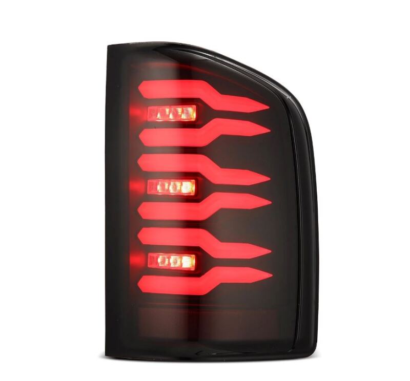 AlphaRex 07-14 Chevrolet Silverado 1500/2500HD/3500HD Luxx-Series LED Tail Lights Blk w/Smoked Lens - 620080