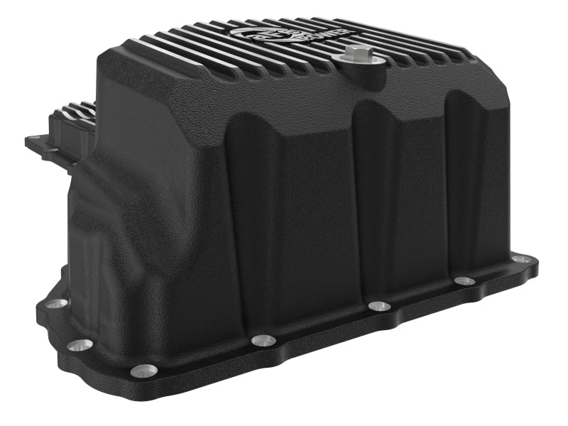 aFe 17-19 GM Diesel V8-6.6L L5P Engine Oil Pan w/ Machined Fins - 46-71360B