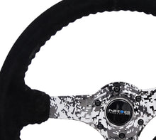 Load image into Gallery viewer, NRG Reinforced Steering Wheel (350mm / 3in. Deep) Blk Suede w/Hydrodipped Digi-Camo Spokes - RST-036DC-S
