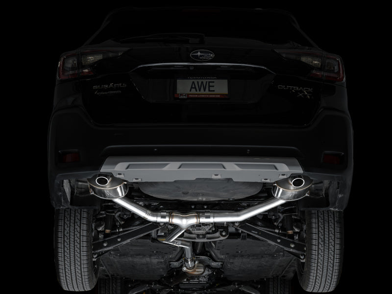 AWE Tuning 20-25 Subaru Outback (Wilderness & XT) 0FG Cat-Back Exhaust w/Dual BashGuards - 3015-38246