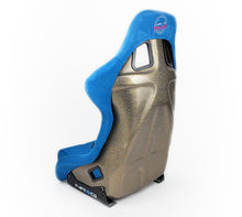 Load image into Gallery viewer, NRG FRP Bucket Seat ULTRA Edition - Large (Blue Alcantara/Gold Glitter Back) - FRP-302BL-ULTRA