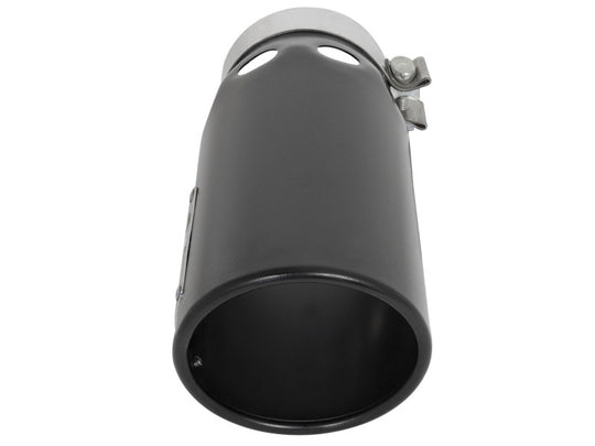 aFe Power Intercooled Tip Stainless Steel - Black 4in In x 5in Out x 12in L Bolt-On - 49T40501-B121