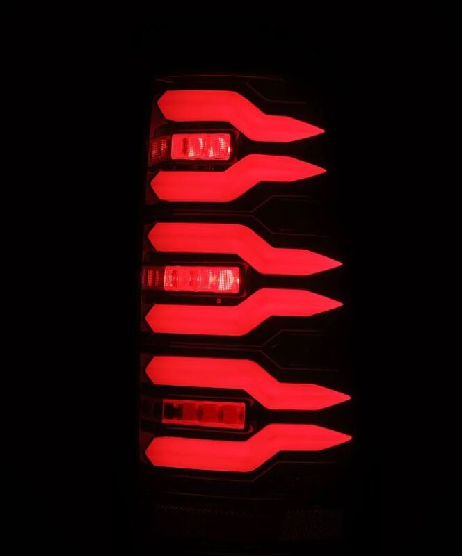 AlphaRex 99-06 Chevrolet Silverado/99-06 GMC Sierra LUXX-Series LED Tail Lights - Black/Red - 620007