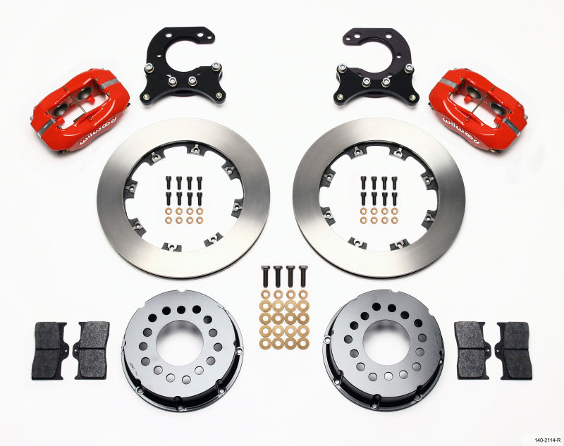 Wilwood Forged Dynalite P/S Rear Kit Red Big Ford 2.54in Offset - 140-2114-R