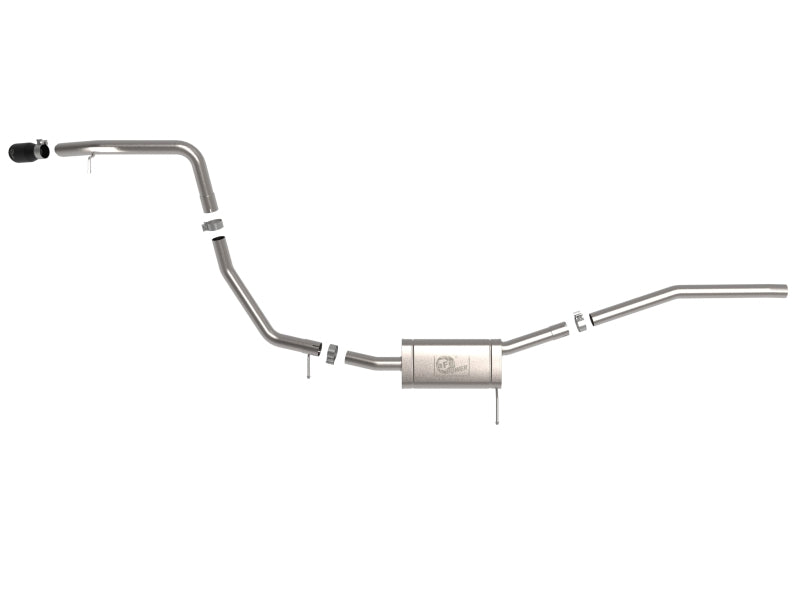 aFe 22-23 Ford Maverick EcoBoost L4 2.0L(t) Vulcan Series 2-1/2in 304 SS Cat-Back w/ Black Tip - 49-33145-B