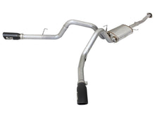 Load image into Gallery viewer, aFe MACHForce XP Exhaust 3in SS Dual Side Exit CB w/ Black Tips 2015 Ford F150 5.0L V8 CC/SB EC/LB - 49-43074-B