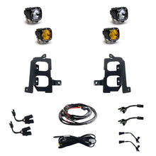 Load image into Gallery viewer, Baja Designs 19-22 GMC 1500 S1 Fog Pocket Mount Kit Clear Spot / Clear Wide Cornering - 448085