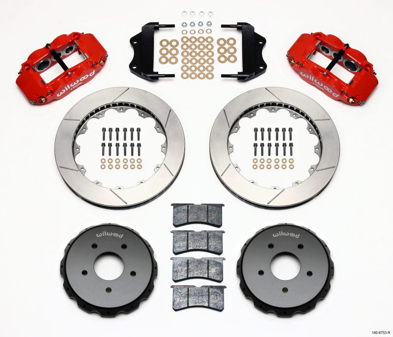 Wilwood Narrow Superlite 6R Front Hat Kit 13.06in Red 2004-2006 Pontiac GTO - 140-8753-R
