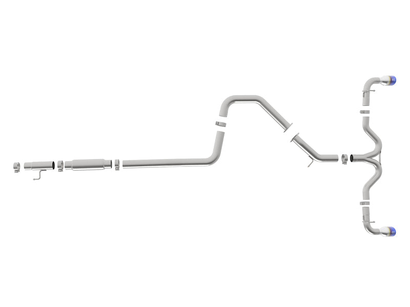 aFe Takeda 304SS Cat-Back Exhaust w/Blue Flame Tips 2018 Hyundai Elantra GT Sport I4 1.6L (t) - 49-37003-1L