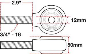 SPC Performance xAxis Rod End Ball Joint - 15772