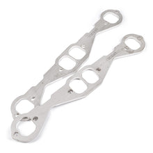 Load image into Gallery viewer, Stainless Works Small Block Chevy Squared Oval Port Header 304SS Exhaust Flanges 1-7/8in Primaries - HFSBCSQ1875