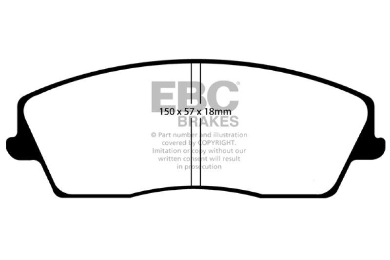 EBC 05-09 Chrysler 300 2.7 Yellowstuff Front Brake Pads - DP41723R