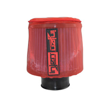 Load image into Gallery viewer, Injen Red Water Repellant Pre-Filter fits X-1015 X-1018 6.75in Base/5in Tall/5in Top - 1034RED